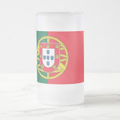 Mug en verre dépoli avec drapeau du Portugal (Centre)