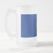 Mug en verre dépoli avec drapeau du Vermont, USA (Gauche)