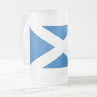 Mug en verre dépoli avec drapeau écossais