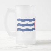 Mug en verre dépoli avec le drapeau de Cincinnati, (Gauche)