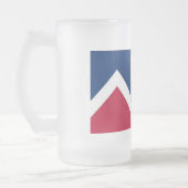 Mug en verre dépoli avec le drapeau de Denver City (Gauche)