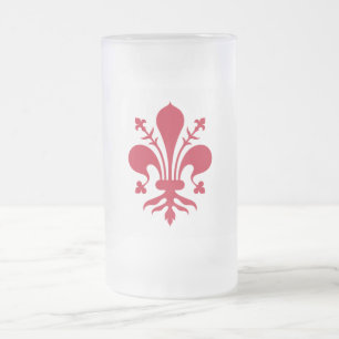 Mug en verre dépoli avec le drapeau de Florence