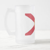 Mug en verre dépoli avec le drapeau de la Floride, (Gauche)