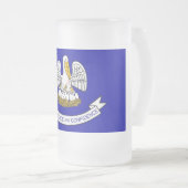 Mug en verre dépoli avec le drapeau de la Louisian (Devant droit)