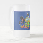 Mug en verre dépoli avec le drapeau de la Pennsylv (Devant gauche)