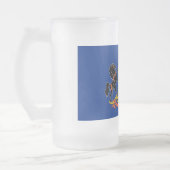 Mug en verre dépoli avec le drapeau de la Pennsylv (Gauche)