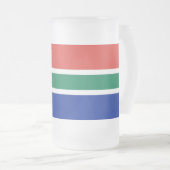Mug en verre dépoli avec le drapeau de l'Afrique d (Devant droit)