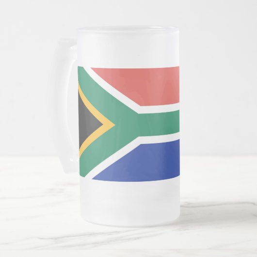 Mug en verre dépoli avec le drapeau de l'Afrique d (Devant gauche)