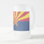 Mug en verre dépoli avec le drapeau de l'Arizona,  (Devant droit)