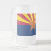 Mug en verre dépoli avec le drapeau de l'Arizona,  (Devant gauche)