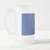 Mug en verre dépoli avec le drapeau de l'Utah, USA (Gauche)