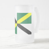 Mug en verre dépoli avec le drapeau de Monterey, U (Devant droit)