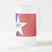 Mug en verre dépoli avec le drapeau de San Antonio (Devant droit)