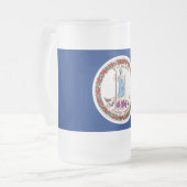 Mug en verre dépoli avec le drapeau de Virginie, U (Devant gauche)