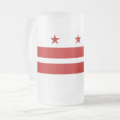 Mug en verre dépoli avec le drapeau de Washington  (Devant gauche)