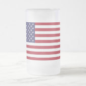 Mug en verre dépoli avec le drapeau des États-Unis (Centre)