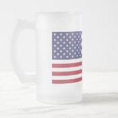 Mug en verre dépoli avec le drapeau des États-Unis (Gauche)