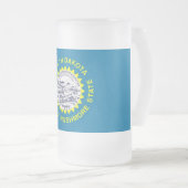 Mug en verre dépoli avec le drapeau du Dakota du S (Devant droit)