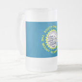 Mug en verre dépoli avec le drapeau du Dakota du S (Devant gauche)