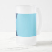 Mug en verre dépoli avec le drapeau du Minnesota,  (Devant droit)