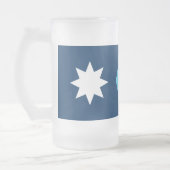 Mug en verre dépoli avec le drapeau du Minnesota,  (Gauche)