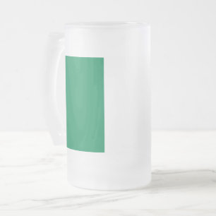 Mug en verre dépoli avec le drapeau du Nigeria