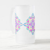 Mug en verre dépoli avec Motif Rangoli (Devant gauche)