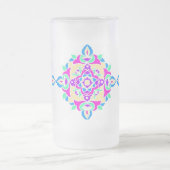 Mug en verre dépoli avec Motif Rangoli (Centre)
