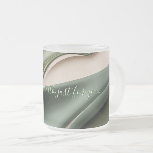 Mug en verre dépoli dans graphique élégant (Devant droit)