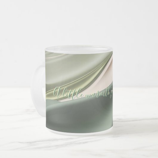 Mug en verre dépoli dans graphique élégant (Devant gauche)