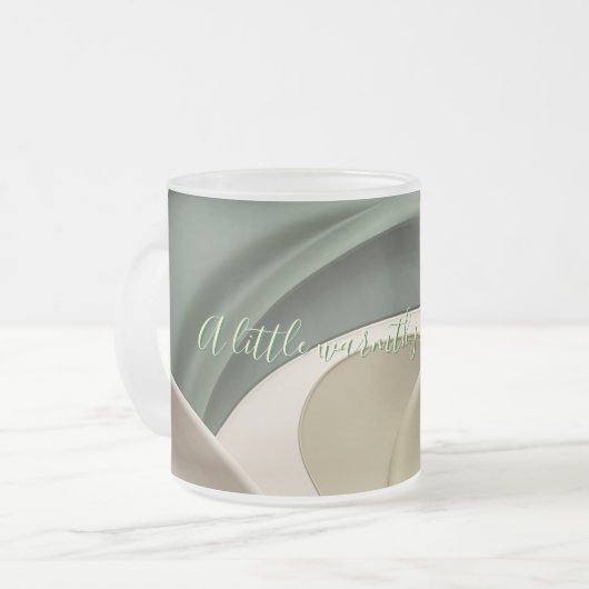 Mug en verre dépoli dans graphique élégant (Devant gauche)