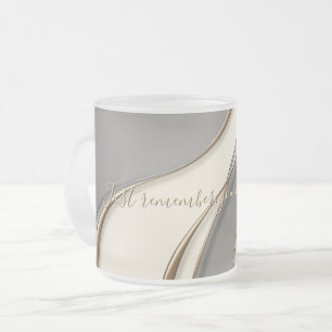 Mug en verre dépoli dans graphique élégant