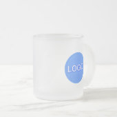 Mug en verre dépoli de marque (10 oz) (Devant droit)