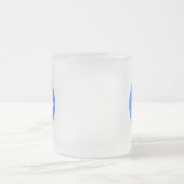 Mug en verre dépoli de marque (10 oz) (Centre)