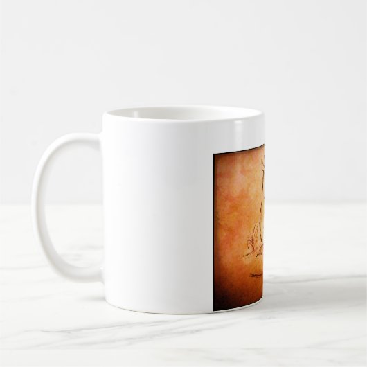 Mug en verre dépoli, lapin de 10 oz dans le désert (Gauche)