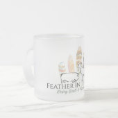 Mug en verre dépoli, logo FITW 10 oz (Devant gauche)