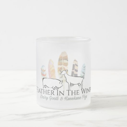 Mug en verre dépoli, logo FITW 10 oz (Centre)