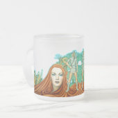 Mug en verre dépoli, magique celtique (Devant gauche)