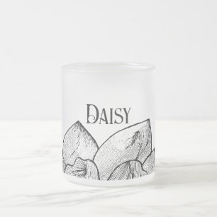 Mug en verre dépoli personnalisé Daisy