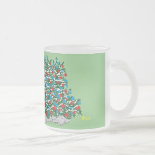Mug en verre dépoli : Sensation Noël