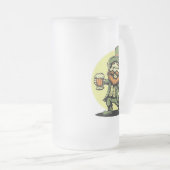 Mug en verre dépoli Trèfles et Farces (Devant droit)
