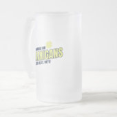 Mug en verre dépoli Trèfles et Farces (Devant gauche)