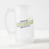 Mug en verre dépoli Trèfles et Farces (Gauche)