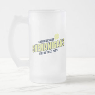 Mug en verre dépoli Trèfles et Farces
