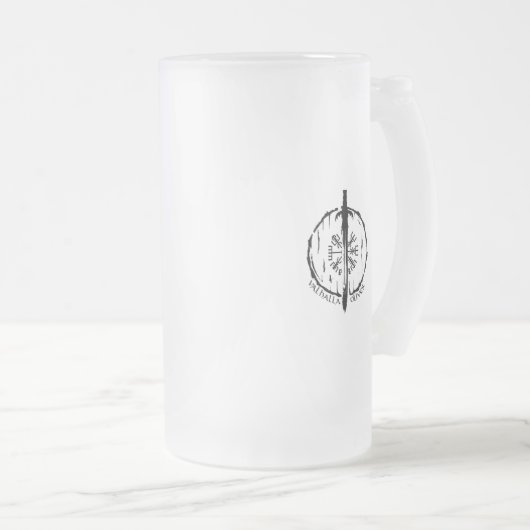 Mug en verre dépoli, Valhalla Oliver | Mjollnir (Devant droit)