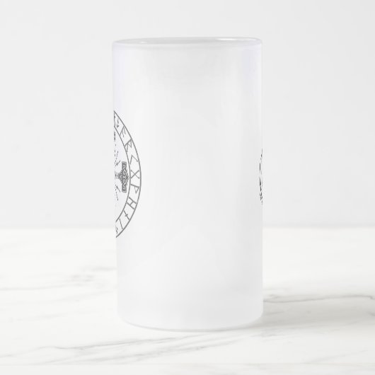 Mug en verre dépoli, Valhalla Oliver | Mjollnir (Centre)