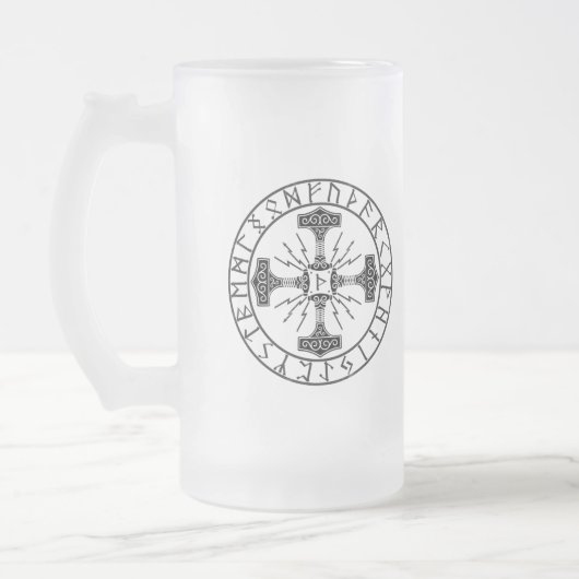 Mug en verre dépoli, Valhalla Oliver | Mjollnir (Gauche)