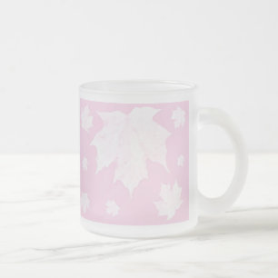 Mug en verre feuille d'érable - Abstrait
