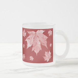 Mug en verre feuille d'érable - Abstrait