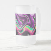 Mug en verre Fiesta 5 (rose) givré (Devant droit)